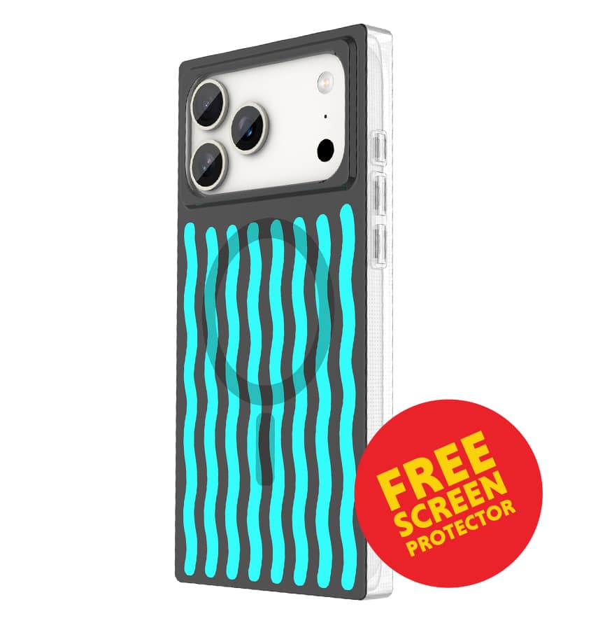 iPhone 17 Pro Max Blox Case – Neo Wave | MVR Slim Protective Cover, Stylish Pattern, MagSafe Compatible