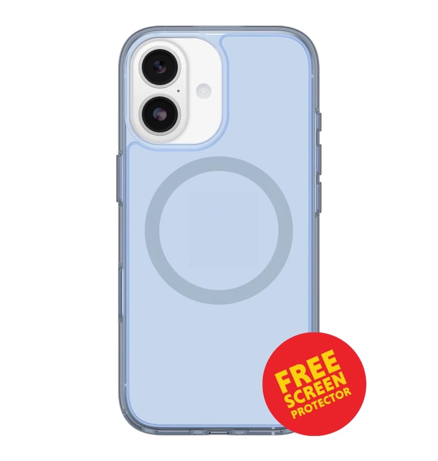 iPhone 17 Symmetry MagSafe Case – Silver Glade Blue | OtterBox Protective Cover with Slim, Durable & Drop Protection