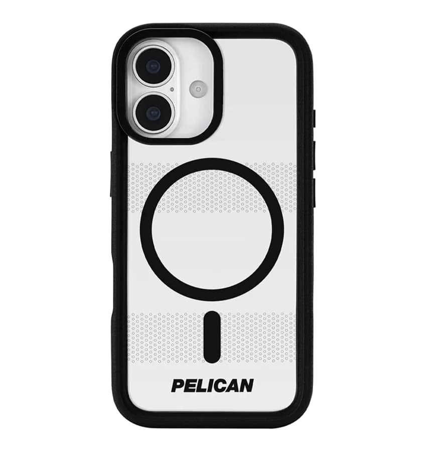 iPhone 17 Case – Clear/Black | Pelican Protector MagSafe Cover with Stand, Strong Grip & Built-In Kickstand