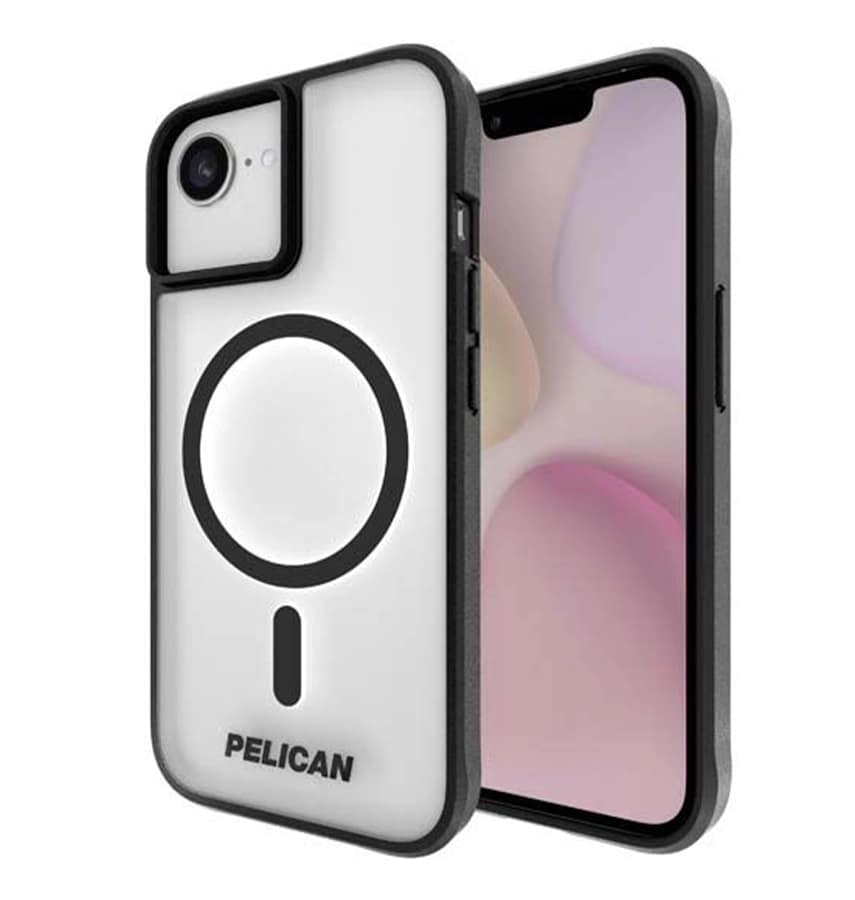 iPhone 16E/15/14/13 Case – Clear/Black Frosted | Pelican Ranger MagSafe Cover with Rugged Drop Protection & Sleek Design