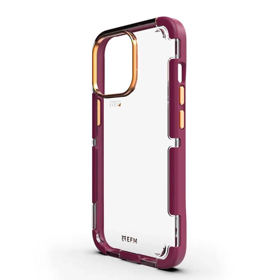 iPhone 13 Pro Max Case – Red Velvet | EFM Cayman D3O Armour 5G Signal Cover with Advanced Impact Protection