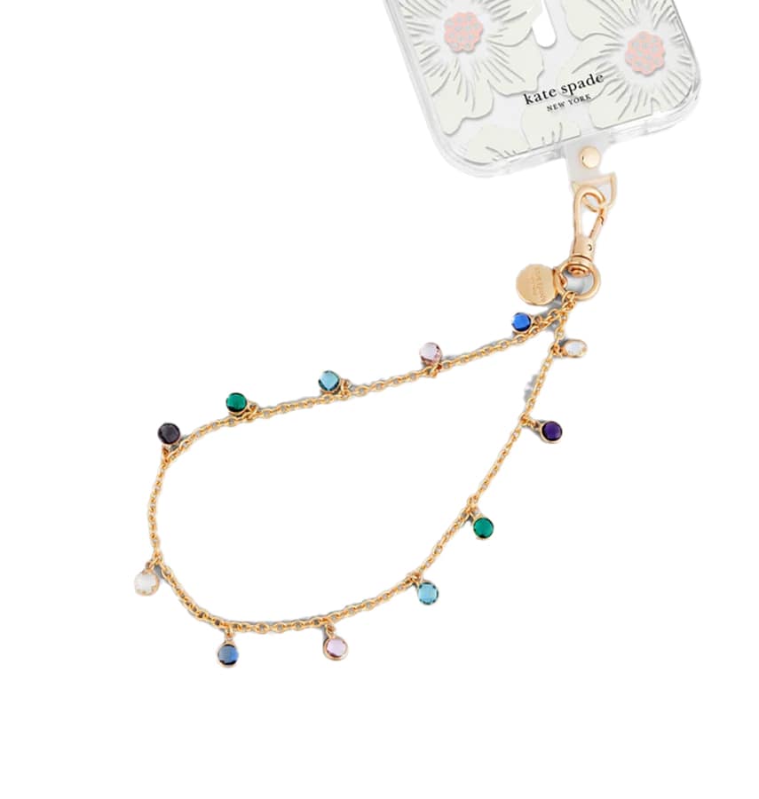 Kate Spade Phone Charm Wrist Strap High Shine | Stylish & Durable Accessory for iPhone & Other Smartphones