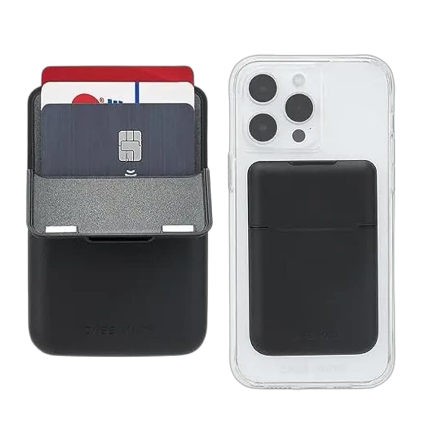 Magnetic Leather Flip Wallet MagSafe – Black | Case-Mate Stylish & Durable iPhone Wallet with Secure Magnetic Attachment