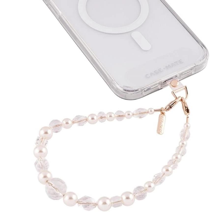 Case-Mate Beaded Phone Wristlet – Universal Crystal Pearl | Stylish & Durable Accessory for iPhone & Other Smartphones