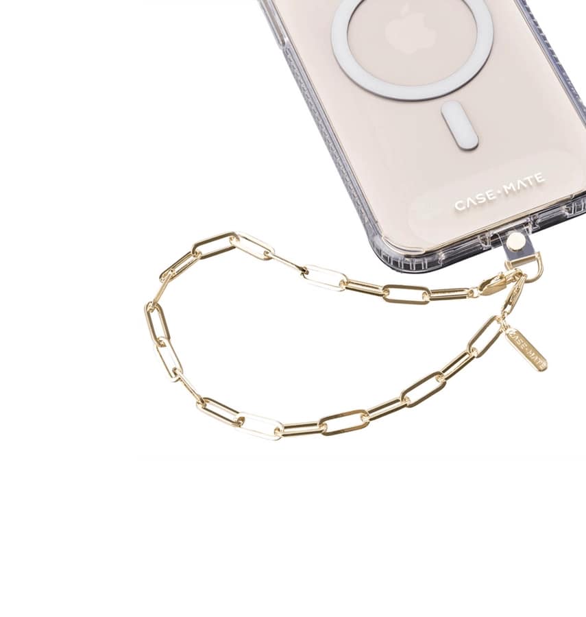 Case-Mate Chunky Chain Phone Wristlet – Universal Gold | Stylish & Durable Accessory for iPhone & Other Smartphones