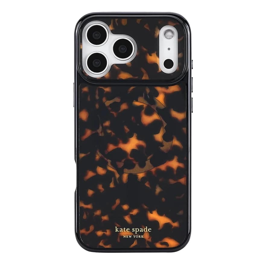 iPhone 17 Pro Max MagSafe Case – Tortoise | Kate Spade Protective Cover with Stylish, Slim & Durable Design