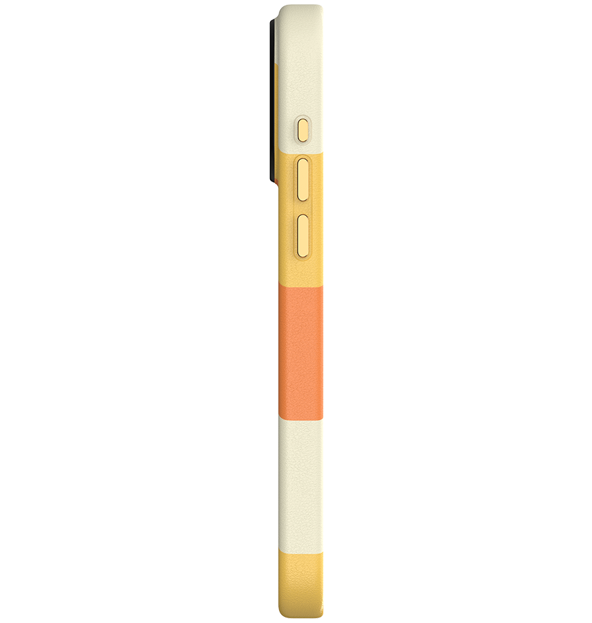 Stripe Vibe Case With MagSafe - Apricot Yellow - Left