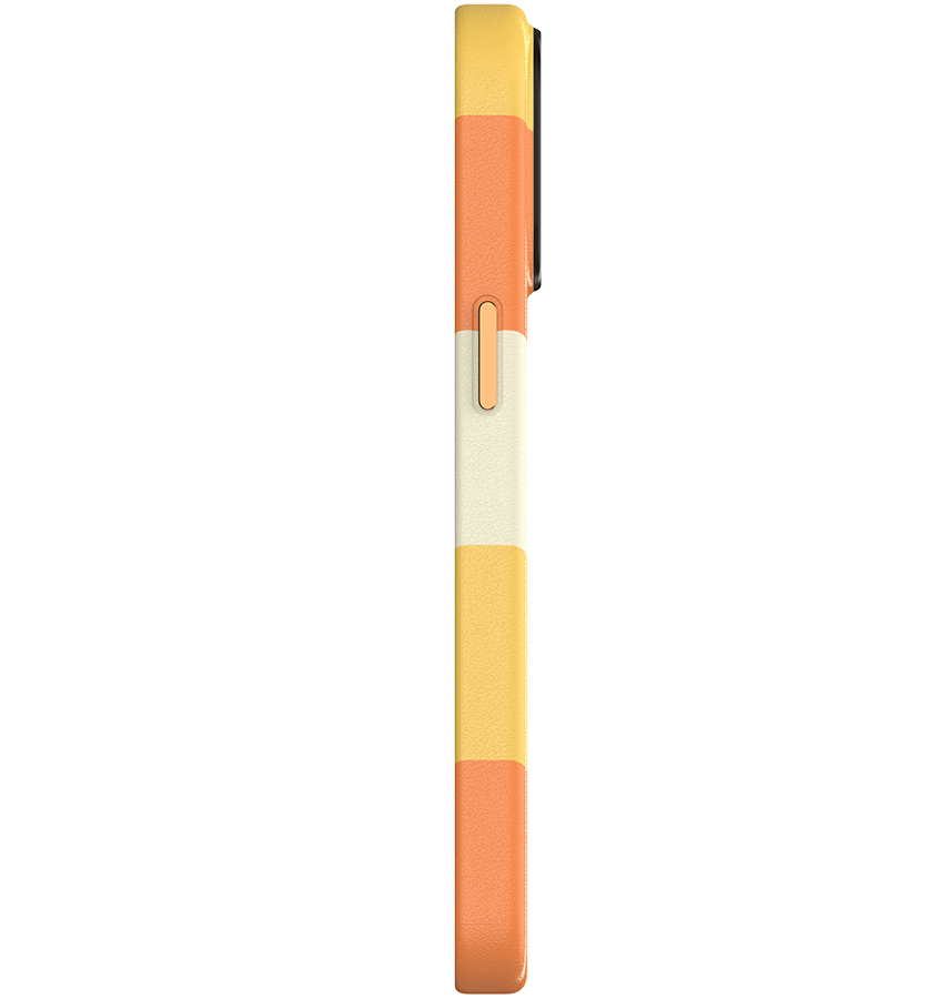 Stripe Vibe Case With MagSafe - Apricot Yellow - Right