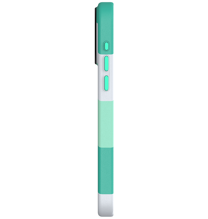Stripe Vibe Case With MagSafe - Mint Green - Left