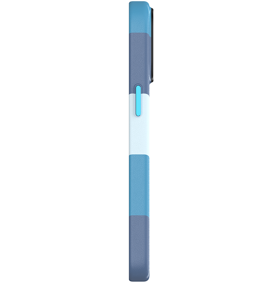 Stripe Vibe Case With MagSafe - Celeste Blue - Right