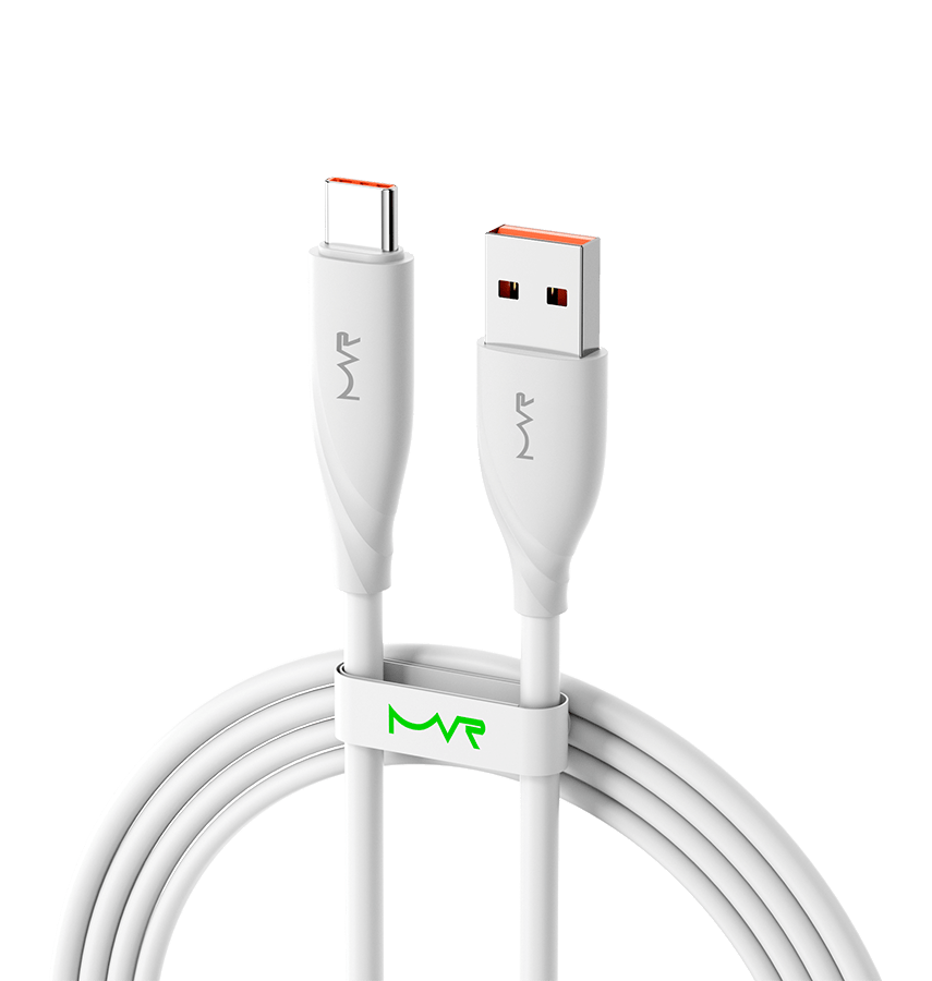 MVR 1m USB A To Type C Charging Cable White Tk-4
