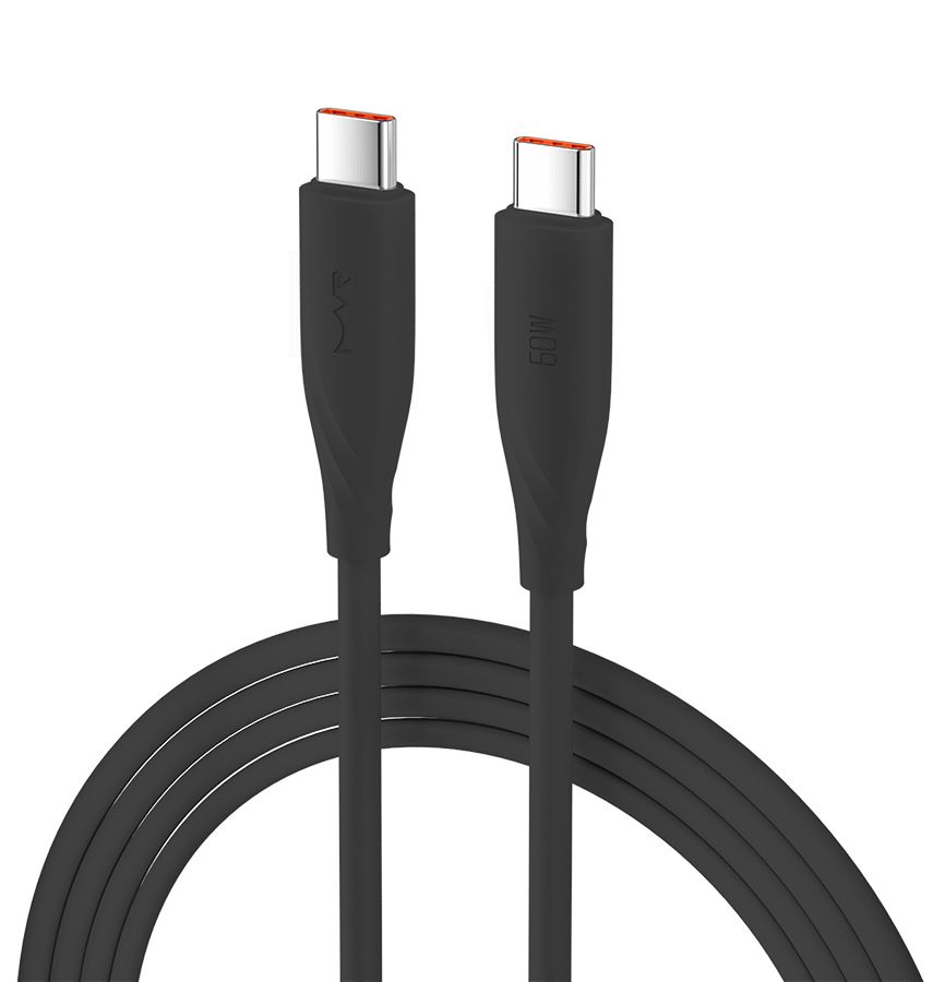 MVR 1M 60W Type C to Type C Charging Cable (TK-2B) - Black