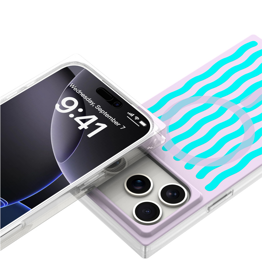 iPhone 17 Pro BoxedIn Case – Lilac Lava | MVR Slim Protective Cover, Stylish Design, MagSafe Compatible