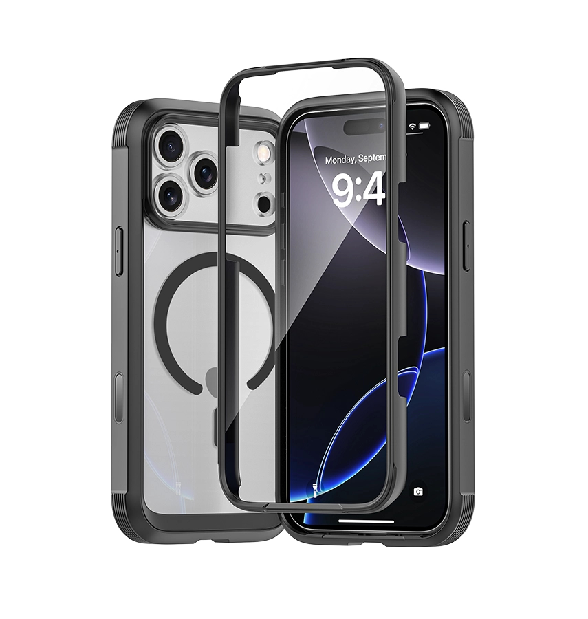 iPhone 17 Pro Max Case – Black | MVR Robust 360 Full Body Rugged Protection, Shockproof Design, Heavy Duty