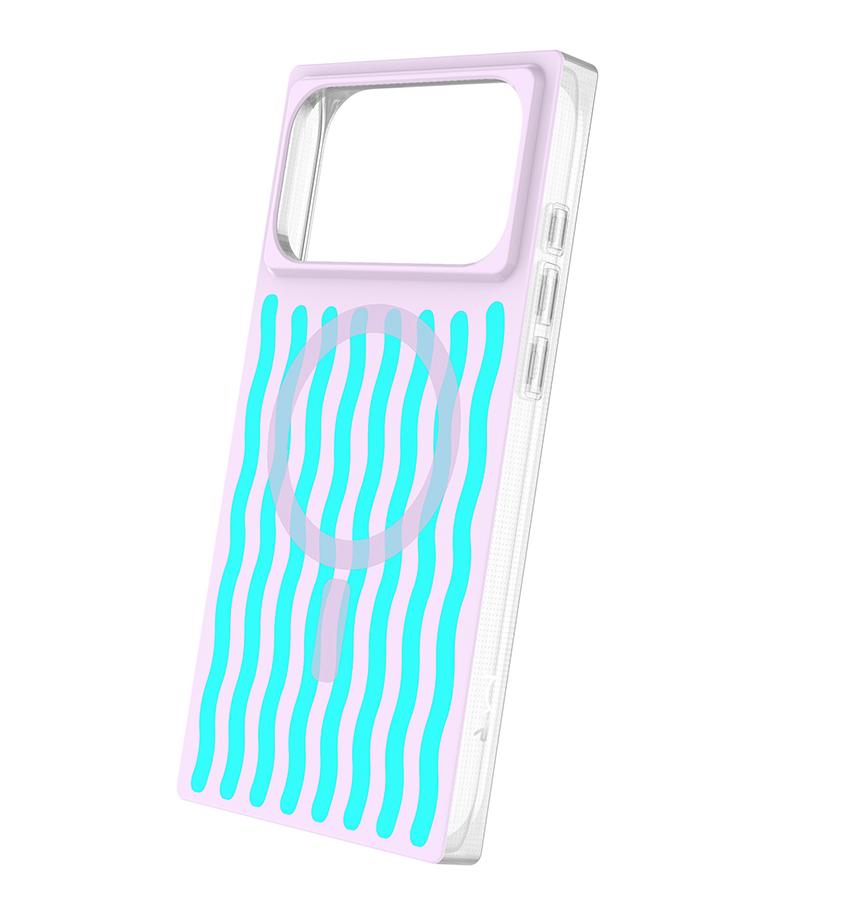 iPhone 17 Pro Max BoxedIn Case – Lilac Lava | MVR Slim Protective Cover, Stylish Pattern, MagSafe Compatible
