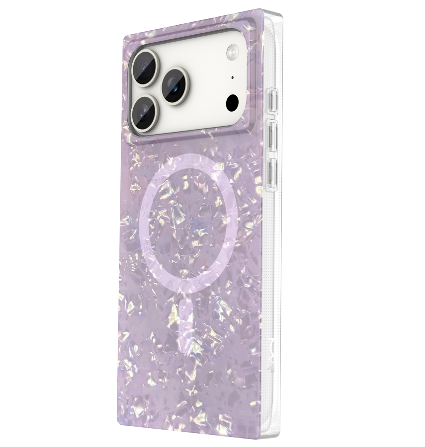 iPhone 17 Pro Max BoxedIn Case – Peach Pearl | MVR Slim Protective Cover, Stylish Pattern, MagSafe Compatible