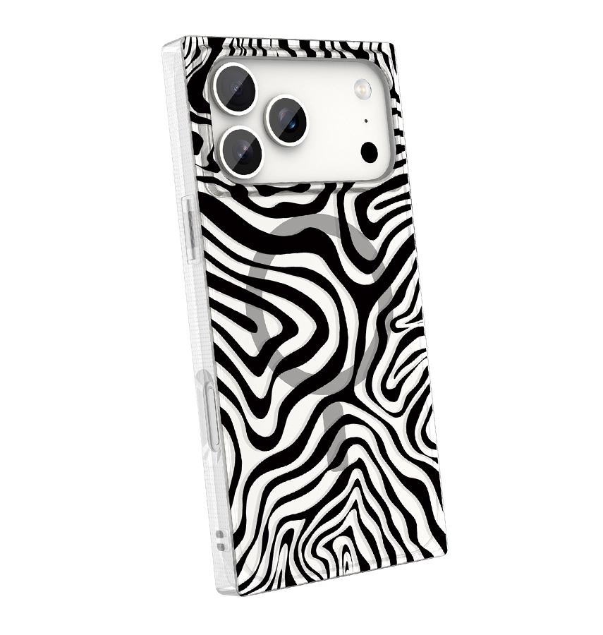 iPhone 17 Pro BoxedIn Case – Mono Swirl | MVR Slim Protective Cover, Modern Design, MagSafe Compatible