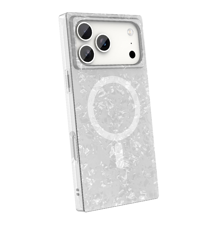 iPhone 17 Pro Max BoxedIn Case – Crystal Shell | MVR Slim Protective Cover, Stylish Pattern, MagSafe Compatible