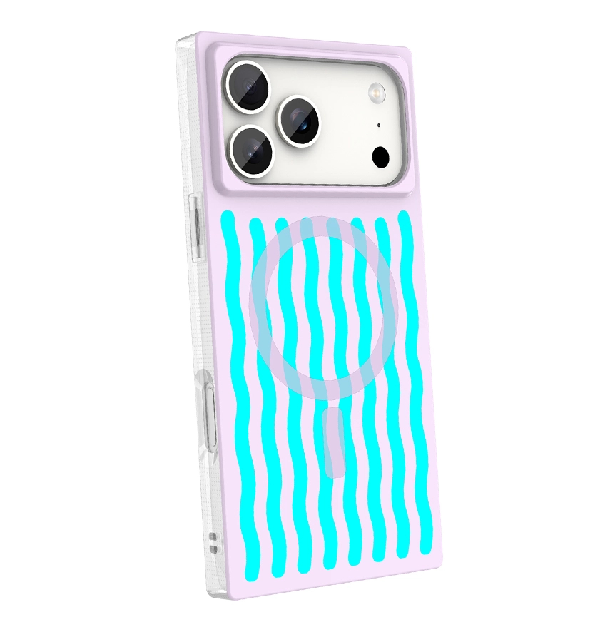 iPhone 17 Pro Max BoxedIn Case – Lilac Lava | MVR Slim Protective Cover, Stylish Pattern, MagSafe Compatible