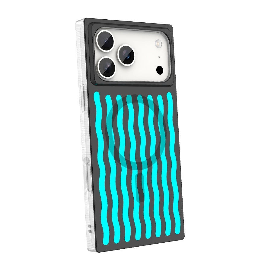 iPhone 17 Pro Max BoxedIn Case – Neo Wave | MVR Slim Protective Cover, Stylish Pattern, MagSafe Compatible