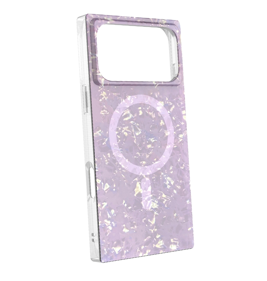 iPhone 17 Pro Max BoxedIn Case – Peach Pearl | MVR Slim Protective Cover, Stylish Pattern, MagSafe Compatible