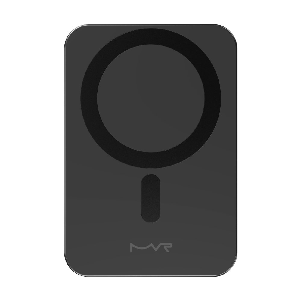 Slim Snap 2.0 5000mAh MagSafe MVR Power Bank - Black | Wireless Qi Charging Compact Design